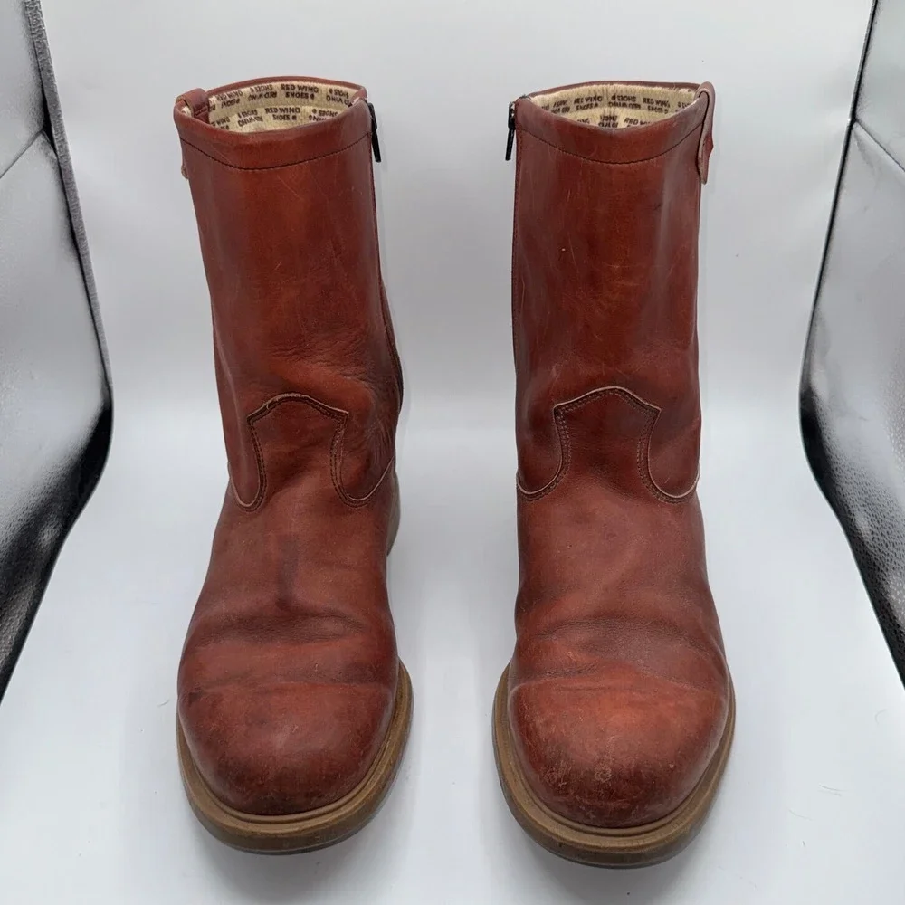 Red‎ Wing Irish Setter 866 Pecos Pull On Boots Men's 12D Red Leather Super Sole